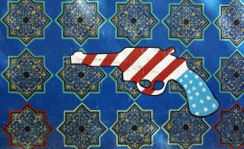 Graffiti on the U.S. embassy in Tehran