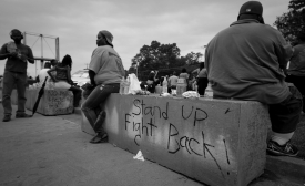 Protesters in Ferguson, MO.