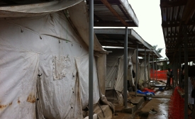 An Ebola isolation center in Freetown, Sierra Leone.