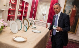 Barack Obama Inspects New China, 2015, by Amanda Lucidon