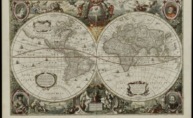 World map from Golden Age of Dutch cartography