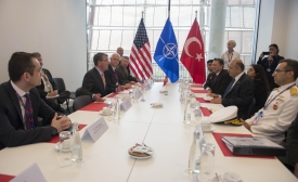WARSAW, Poland (July 9, 2016) Secretary of Defense Ash Carter meets with Turkish Minister of Defence Vecdi Gönül at the 2016 NATO summit in Warsaw, Poland July 9, 2016. (DoD photo by Navy Petty Officer 1st Class Tim D. Godbee)(Released)