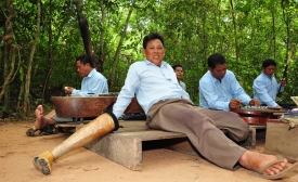 A group of landmine survivors in Cambodia