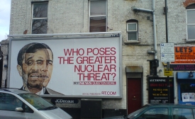 An RT billboard in London