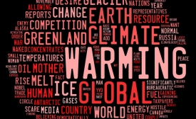 Global warming graphic based on word frequency