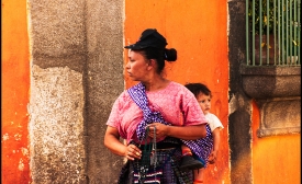 A mother and child in Antigua, Guatemala