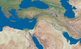 Selection of high-res relief world map via shadedrelief.com