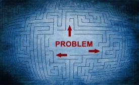 A maze with the word problem by alexskopje via Canva
