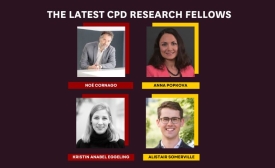 Photo collage of the four 2023-2025 CPD Research Fellows