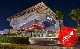 Germany Pavilion at night. (© German Pavilion Expo 2020 Dubai / Bjoern Lauen. Used with permission.)