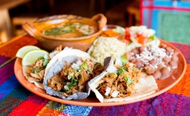 Mexican food and tablecloth by Al Gonzalez via Canva.com