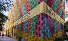 Visitors outside the Mexico Pavilion at Expo 2020 Dubai by Suneesh Sudhakaran/Expo 2020 Dubai (used with permission). Visitors outside the Mexico Pavilion at Expo 2020 Dubai by Suneesh Sudhakaran/Expo 2020 Dubai (used with permission).