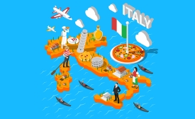 Italy map and culture image by macrovector via freepik.com