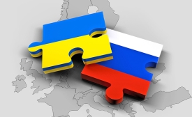 Ukraine and Russia puzzle pieces on map image by Mediamodifier via Pixabay.com