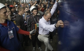 Vladimir Putin at the 2011 Seliger National Youth Forum near Lake Seliger, Russia
