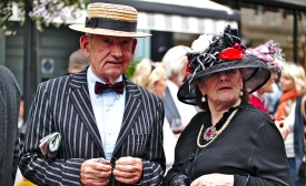 An Irish couple celebrate Bloomsday in Dublin.