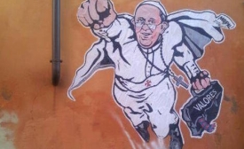 Reprinted courtesy VaticanCommunication Twitter, @PCCS_VA Graffiti in the Vatican