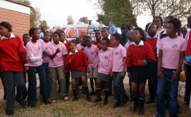 Photo reprinted courtesy Bureau of IIP, via Flickr Behind the Scenes: Children Perform at Cullinan Clinic (a PEPFAR project)