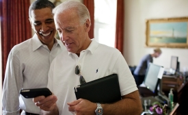 Barack Obama & iPhone by Janeb13