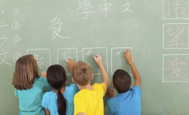 Students learn the Chinese language