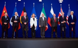  Top Diplomats of P5+1 Countries and Iran Announcing the Framework for a Comprehensive Agreement on the Iranian Nuclear Program (Lausanne, 2 April 2015)