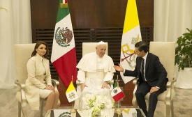 Pope Francis with Enrique Peña Nieto