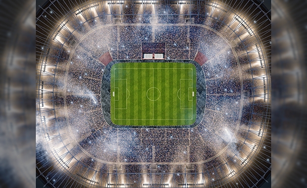Soccer stadium image via iStock