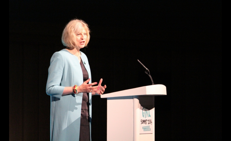 Home Secretary Theresa May, by DFID