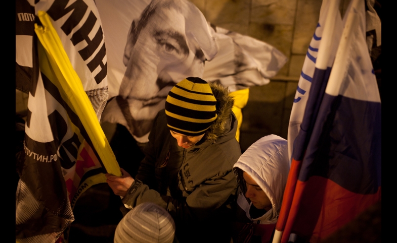 A pro-Putin rally near the Kremlin, 2012.