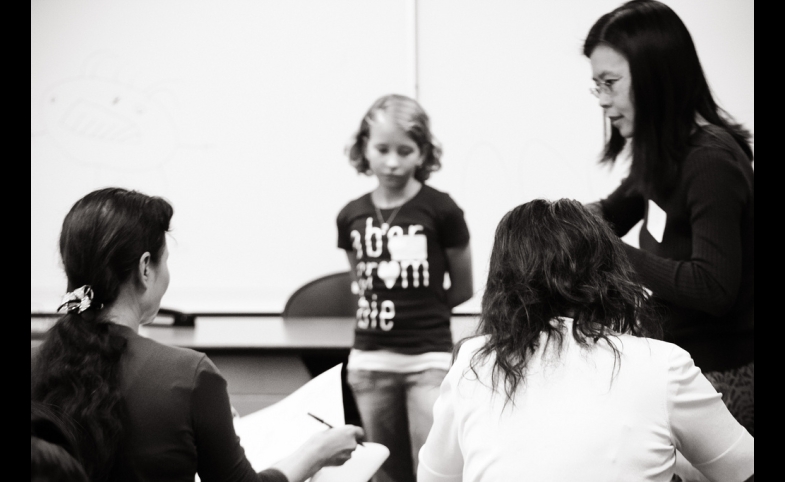 Students participate in a Chinese language competition in Michigan
