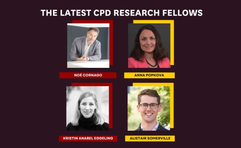 Photo collage of the four 2023-2025 CPD Research Fellows