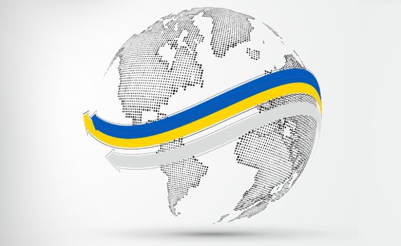 Ukraine's global presence, edited from image by liuzishan via freepik.com