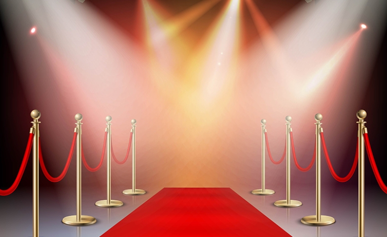 Hollywood red carpet spotlight image by macrovector via freepik.com