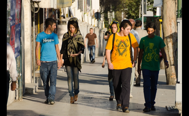 Trendy Iranians on the streets of Tehran