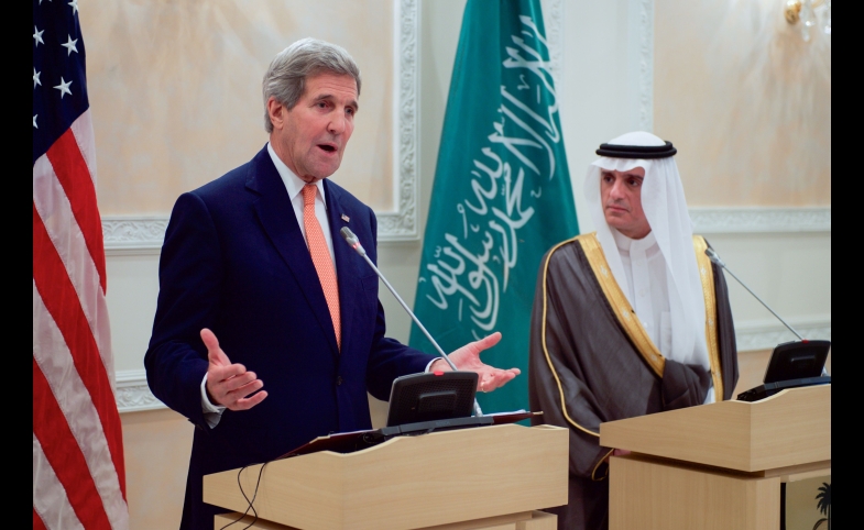 U.S. Secretary of State Kerry with Saudi Foreign Minister al-Jubeir