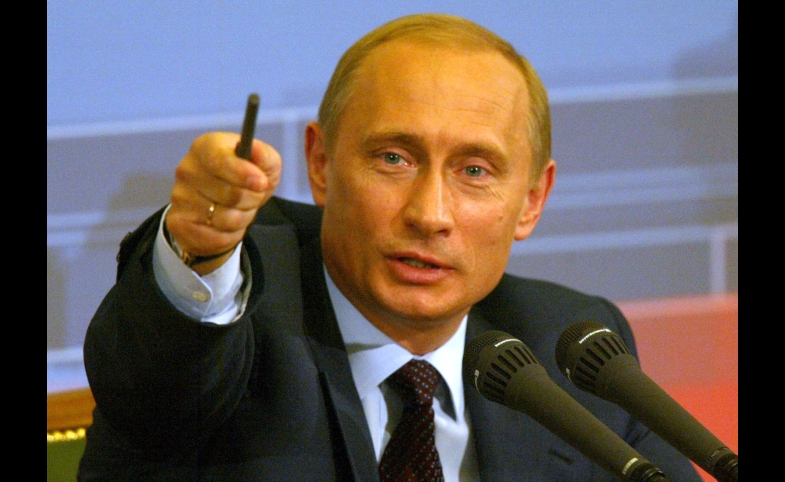 Vladimir Putin during annual Q&A conference
