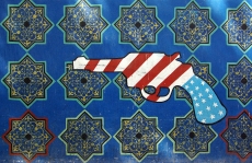 Graffiti on the U.S. embassy in Tehran