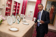 Barack Obama Inspects New China, 2015, by Amanda Lucidon