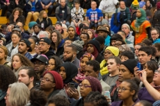 Crowd at NOC #BlackForumMN with Bernie Sanders