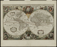 World map from Golden Age of Dutch cartography