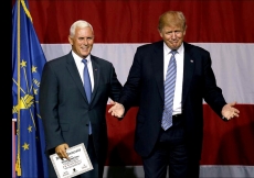 Donald Trump and running mate Mike Pence