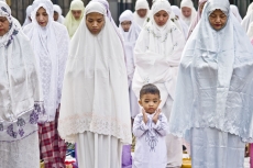 Praying in Indonesia