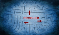 A maze with the word problem by alexskopje via Canva