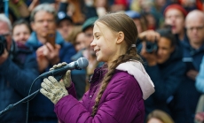 Swedish activist Greta Thurnberg speaks during an activists protest against climate change in Lausanne, host of the Youth Olympic Games Lausanne 2020, Switzerland. Photo by FATIMA MARTINEZ/IOC Young Reporters @fatimartinezc