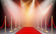 Hollywood red carpet spotlight image by macrovector via freepik.com
