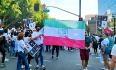 2022 protest in downtown Los Angeles by Sohaela Amiri