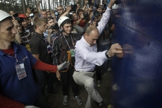 Vladimir Putin at the 2011 Seliger National Youth Forum near Lake Seliger, Russia