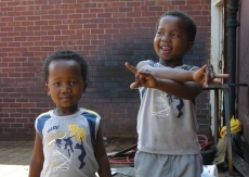 Young boys at a market in Cape Town, South Africa