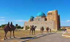 Photo by Eriks Varpahovskis | Turkestan (Yasi), Kazakhstan. The Mausoleum of Khawaja Ahmed Yasawi. Yasi was an important city for ancient Silk Road and used to be a center of enlightenment and trade.