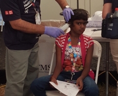 An athlete is treated at "Healthy Athletes"